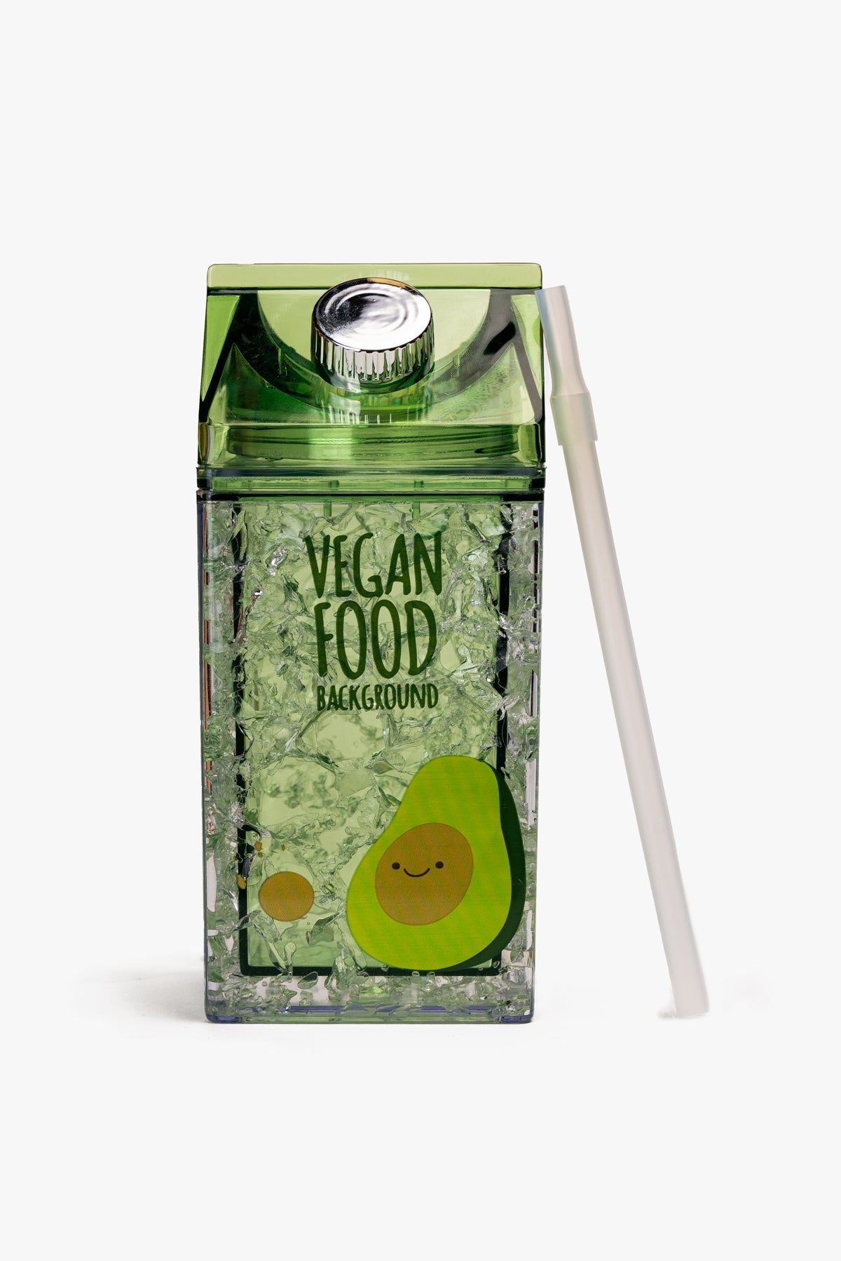 Botella De Agua 2 Doble Pared Plástico Hielo 400ml Verde Chinitown Chinitown